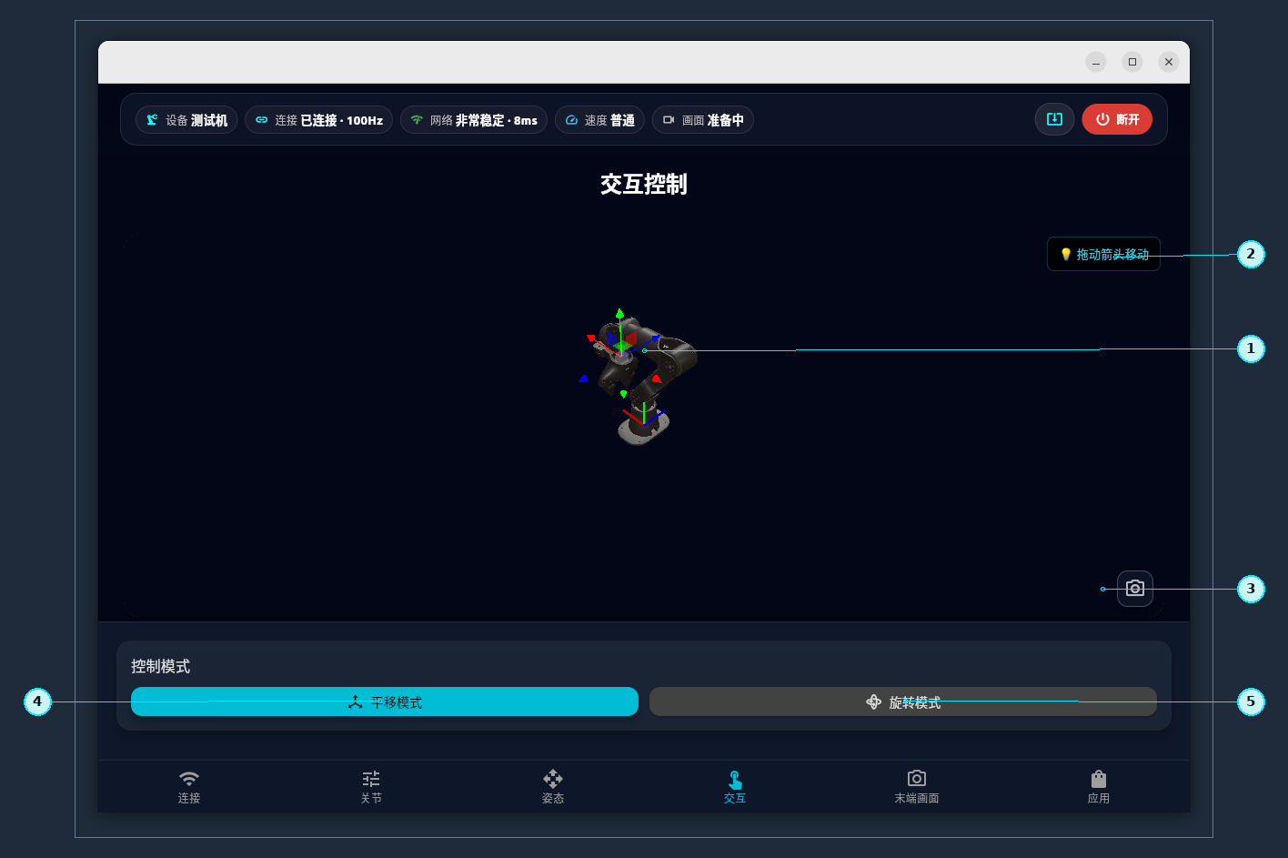 交互控制操作示意